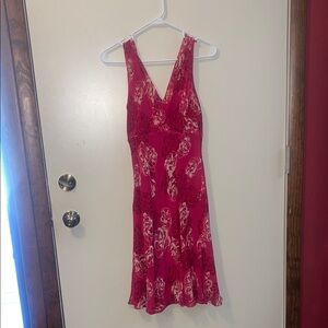 Ann Taylor Pink Floral Midi Dress